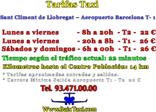 taxi sant climent de llobregat